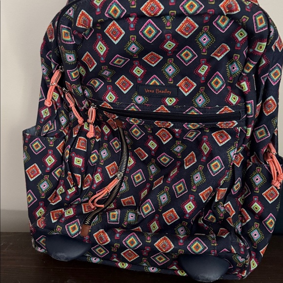 Vera Bradley Geometric Pattern Backpack suitcase - Picture 3 of 4